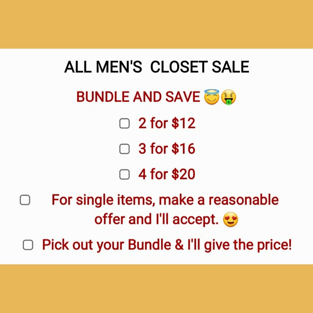 Mens Sale BUNDLE & SAVE